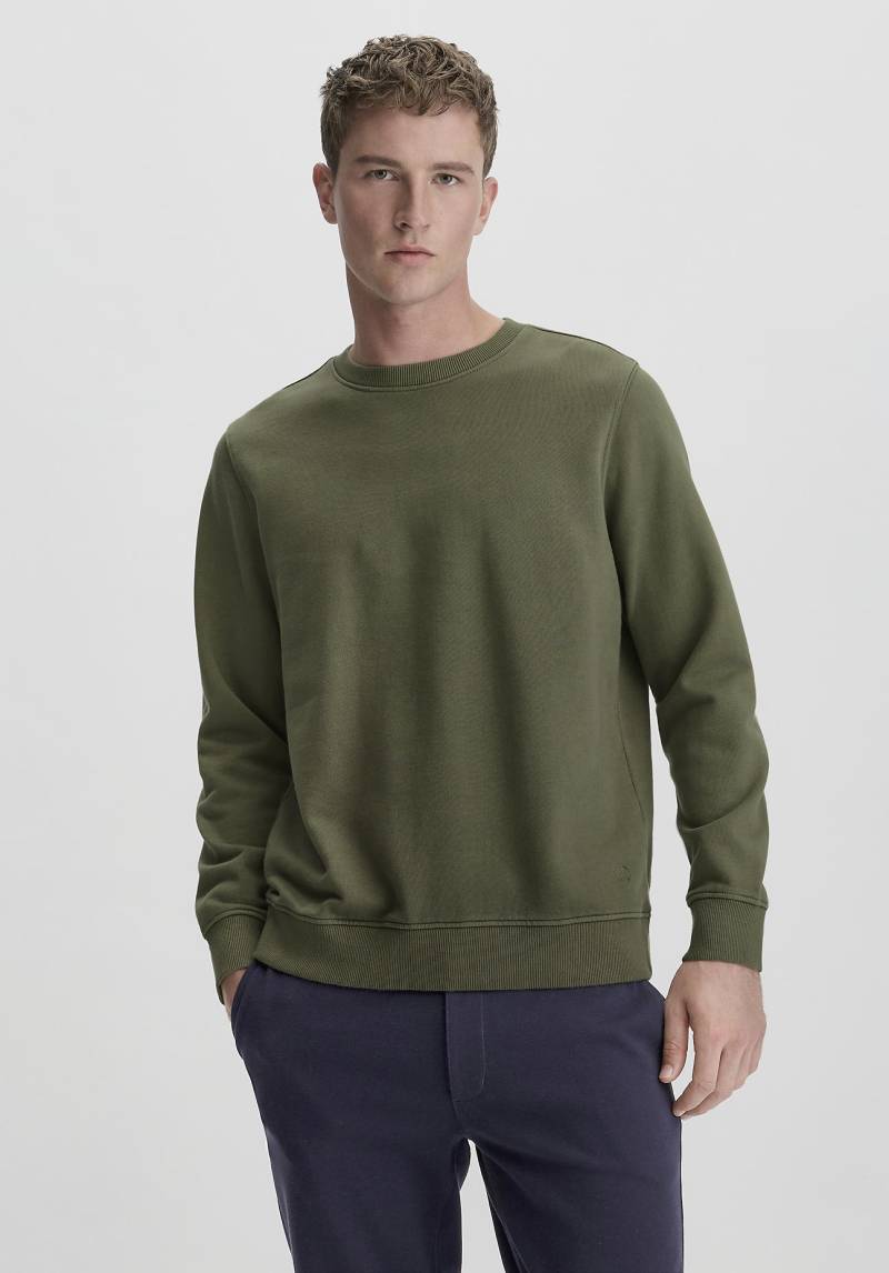 hessnatur Herren Sweatshirt Regular - oliv Grösse46 von hessnatur