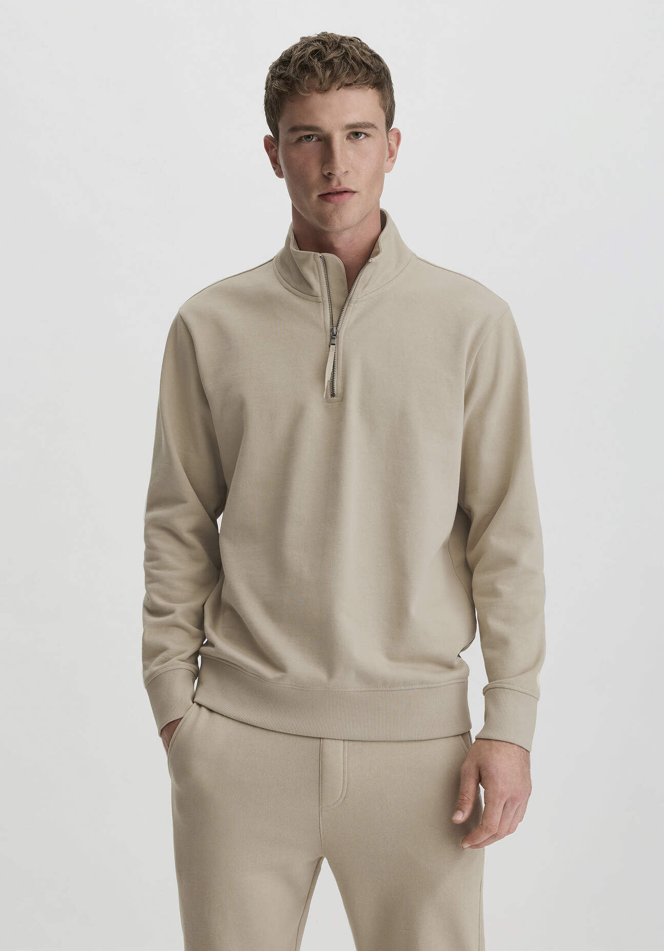 hessnatur Herren Troyer Regular aus Bio-Baumwolle - beige Grösse50 hessnatur Herren Troyer Regular aus Bio-Baumwolle - beige Grösse50 von hessnatur