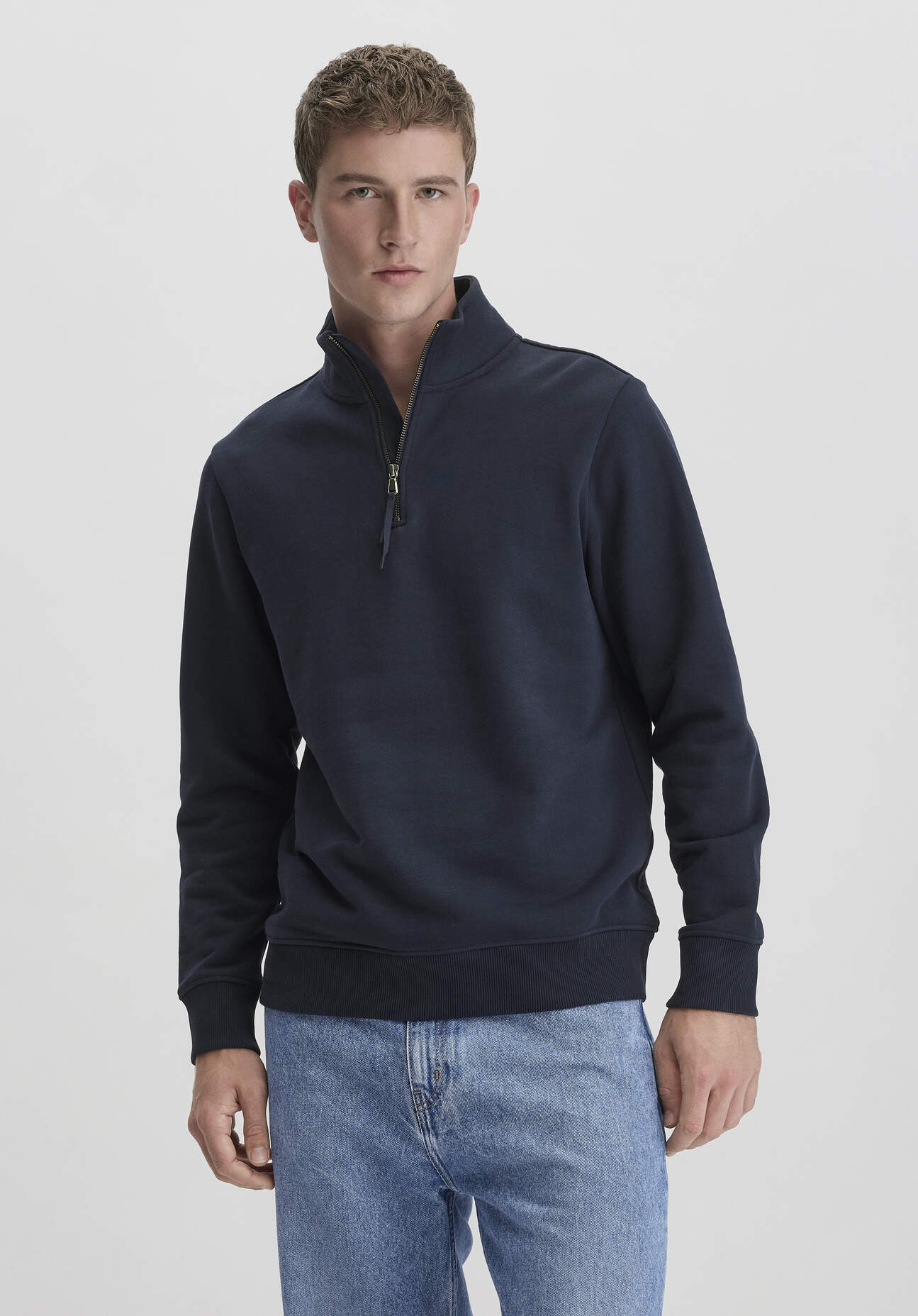 hessnatur Herren Troyer Regular aus Bio-Baumwolle - blau Grösse48 hessnatur Herren Troyer Regular aus Bio-Baumwolle - blau Grösse48 von hessnatur