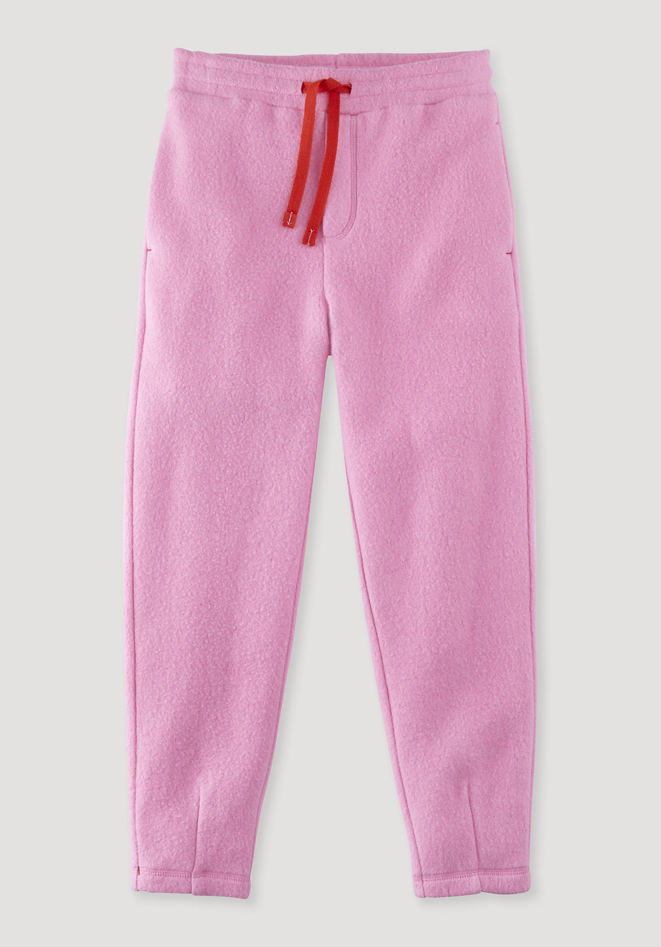 hessnatur Kinder Fleece Hose Regular aus Bio-Baumwolle - rosa Grösse110/116 von hessnatur