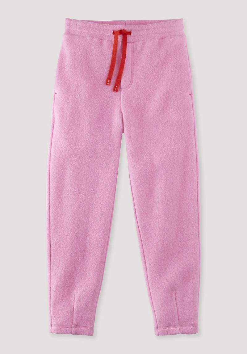 hessnatur Kinder Fleece Hose Regular aus Bio-Baumwolle - rosa Grösse158/164 von hessnatur