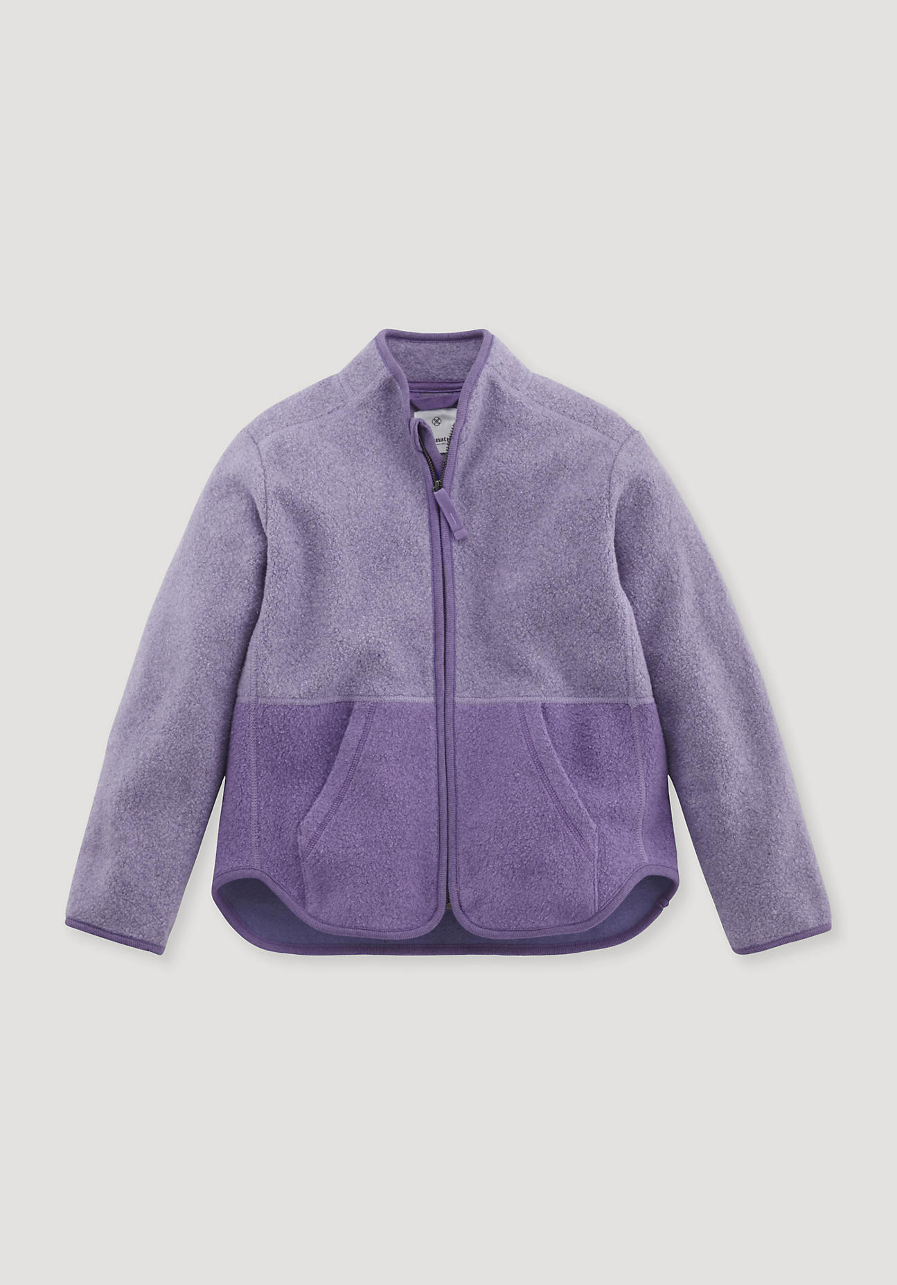 hessnatur Kinder Fleece Jacke Regular BetterRecycling aus Bio-Baumwolle - lila Grösse134/140 von hessnatur