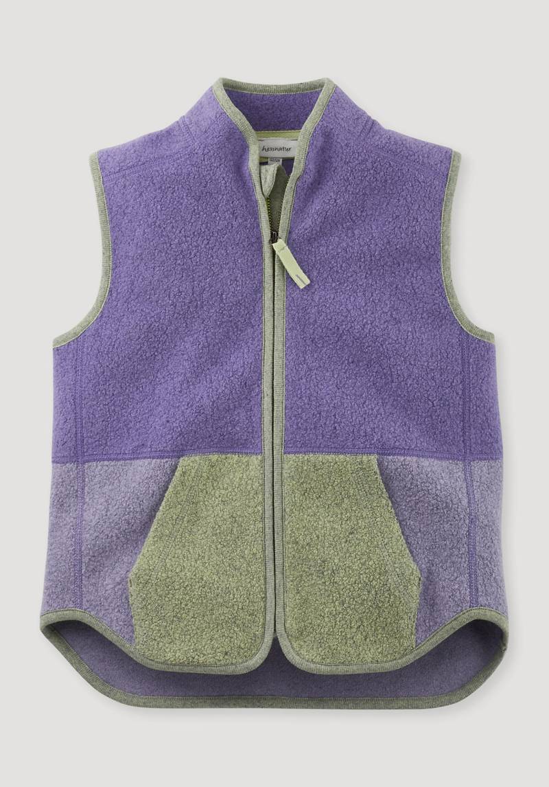 hessnatur Kinder Fleece Weste Regular BetterRecycling aus Bio-Baumwolle - lila Grösse158/164 von hessnatur