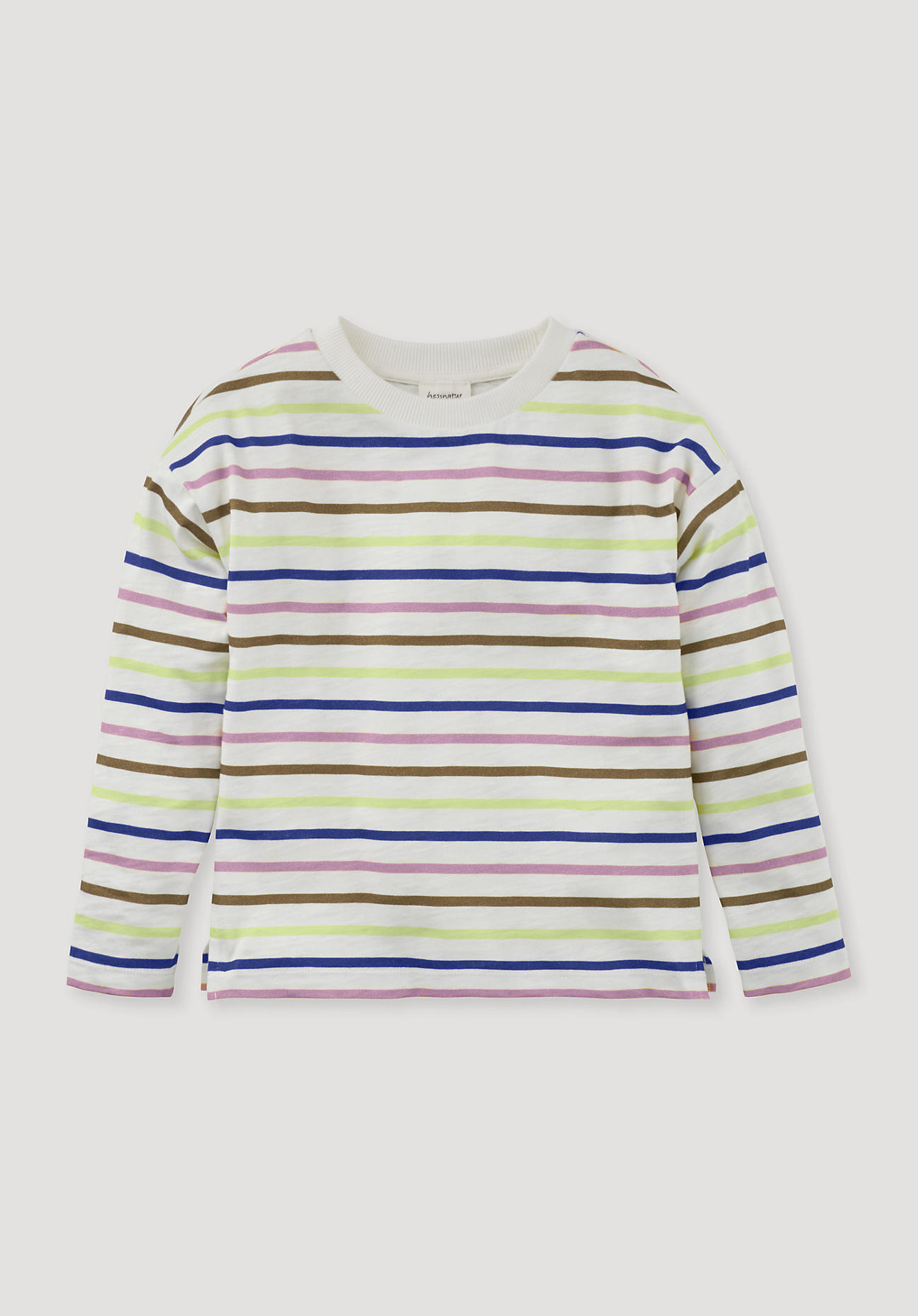 hessnatur Kinder Leichtes Sweatshirt Relaxed aus Bio-Baumwolle - braun Grösse122/128 von hessnatur