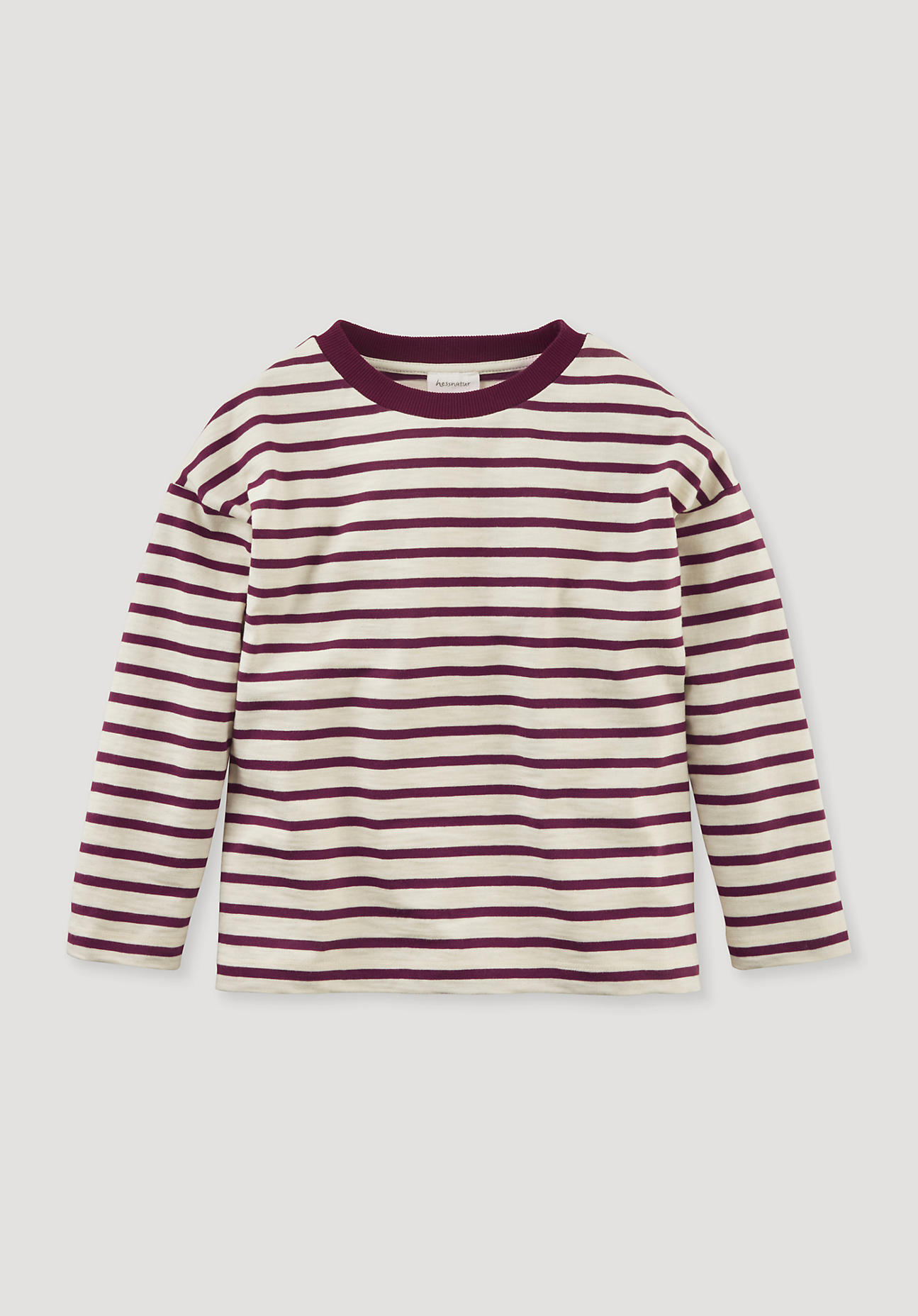 hessnatur Kinder Leichtes Sweatshirt Relaxed aus Bio-Baumwolle - lila Grösse134/140 von hessnatur