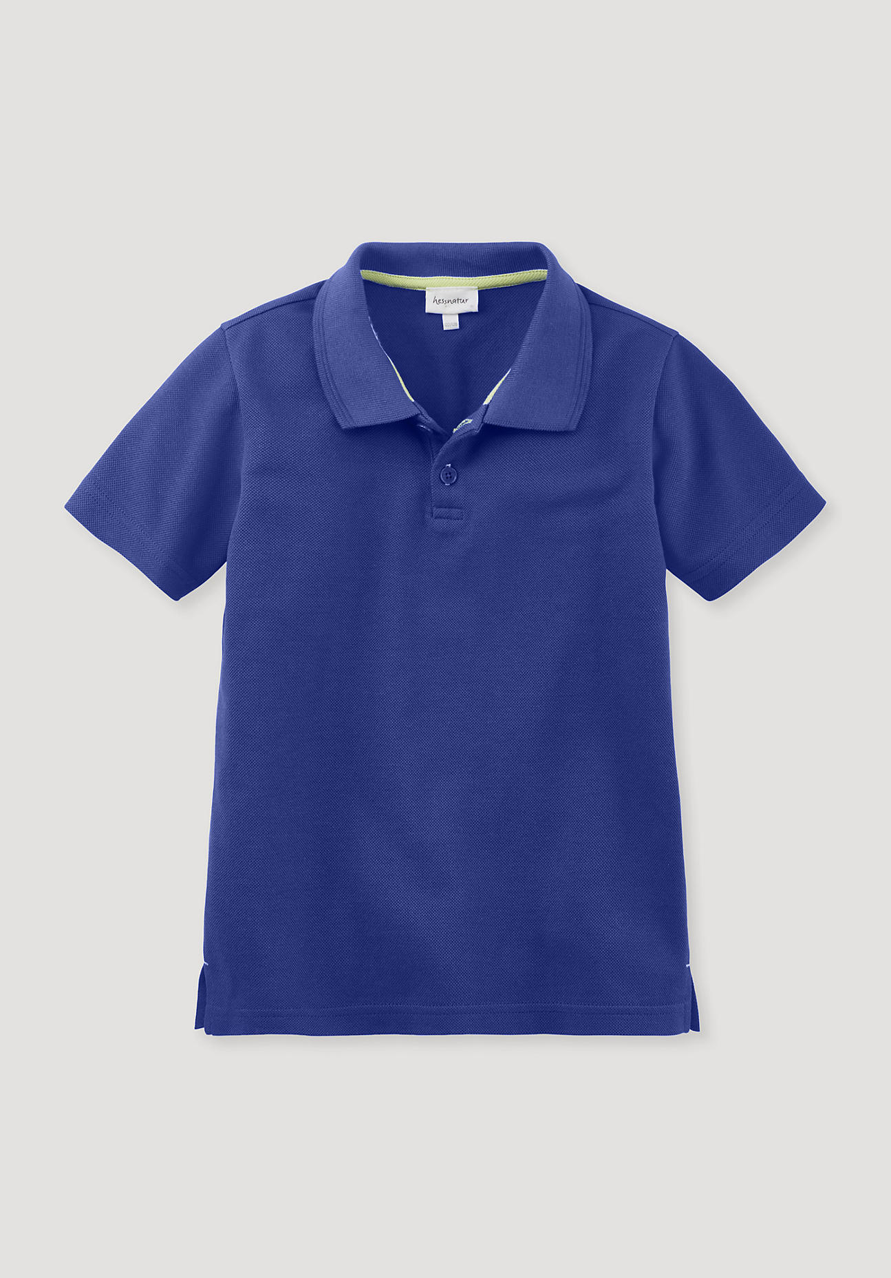 hessnatur Kinder Polo Regular aus Bio-Baumwolle - blau Grösse134/140 von hessnatur