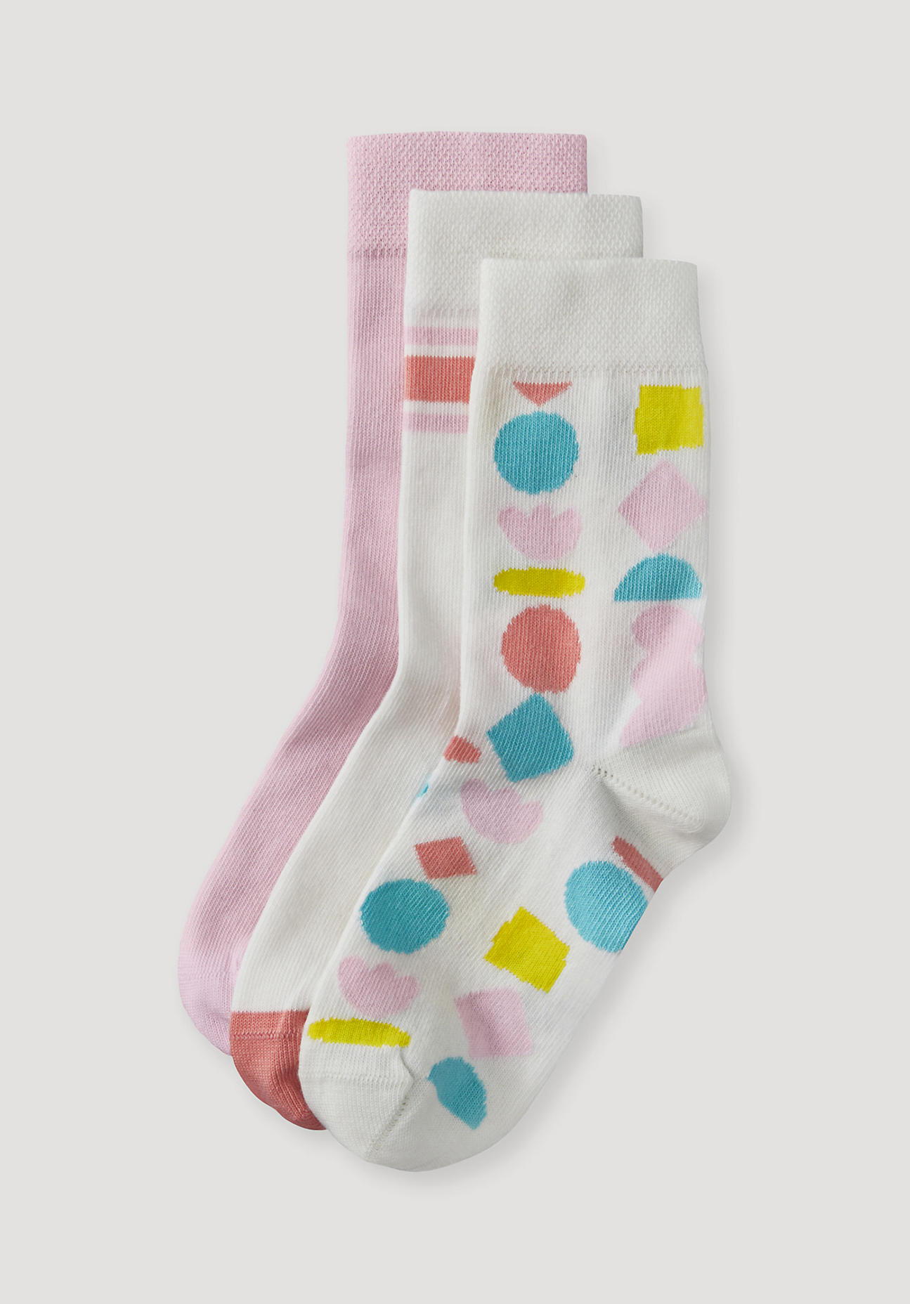 hessnatur Kinder Socken im 3er- Pack aus Bio-Baumwolle - rosa Grösse27-30 von hessnatur