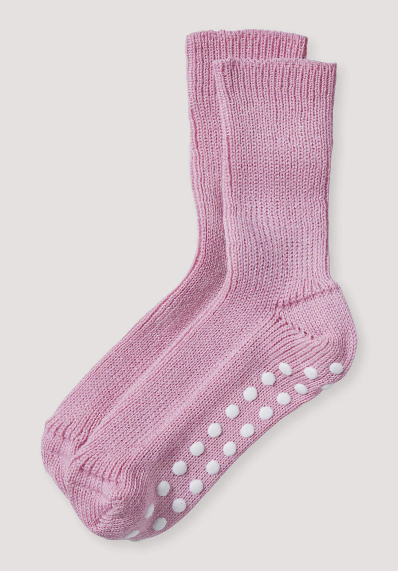 hessnatur Kinder Stoppersocke aus Bio-Merinowolle - rosa Grösse29/30 von hessnatur