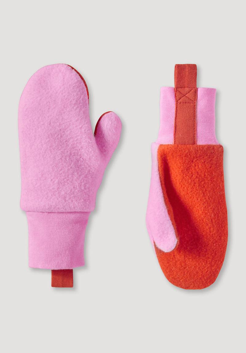 hessnatur Kinderaccessoires Fleece Fäustlinge aus Bio-Baumwolle - rosa Grösse122/128 134/140 von hessnatur