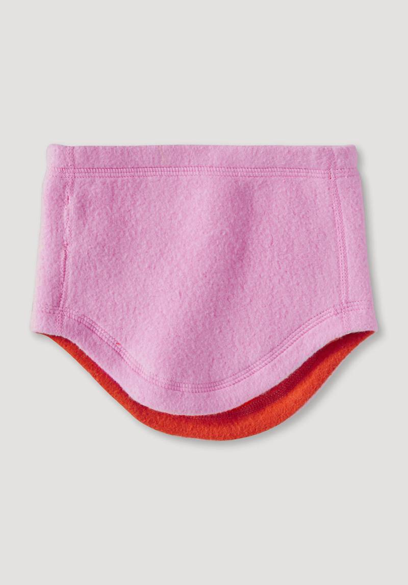 hessnatur Kinderaccessoires Fleece Schalkragen aus Bio-Baumwolle - rosa Grösse22x23 von hessnatur