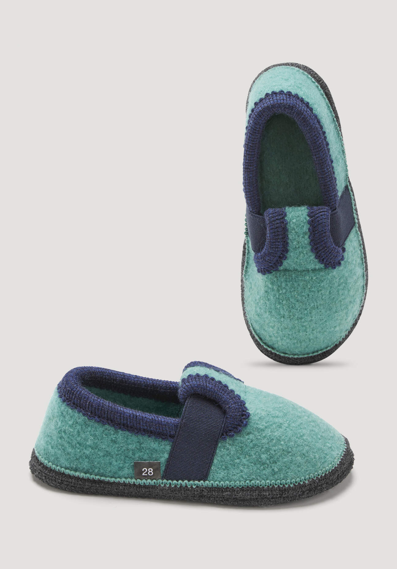 hessnatur Kinderschuhe Hausschuhe aus Schurwolle - blau Grösse30 hessnatur Kinderschuhe Hausschuhe aus Schurwolle - blau Grösse30 von hessnatur