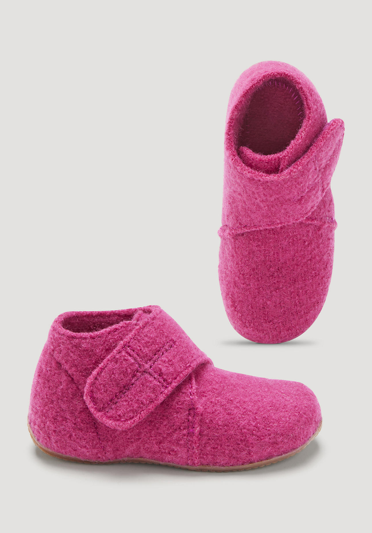 hessnatur Kinderschuhe Wollwalk Hausschuhe aus Merinowolle - rosa Grösse23 von hessnatur