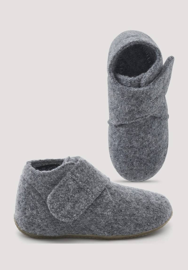 hessnatur Kinderschuhe Wollwalk Hausschuhe aus Merinowolle - grau Grösse26 von hessnatur