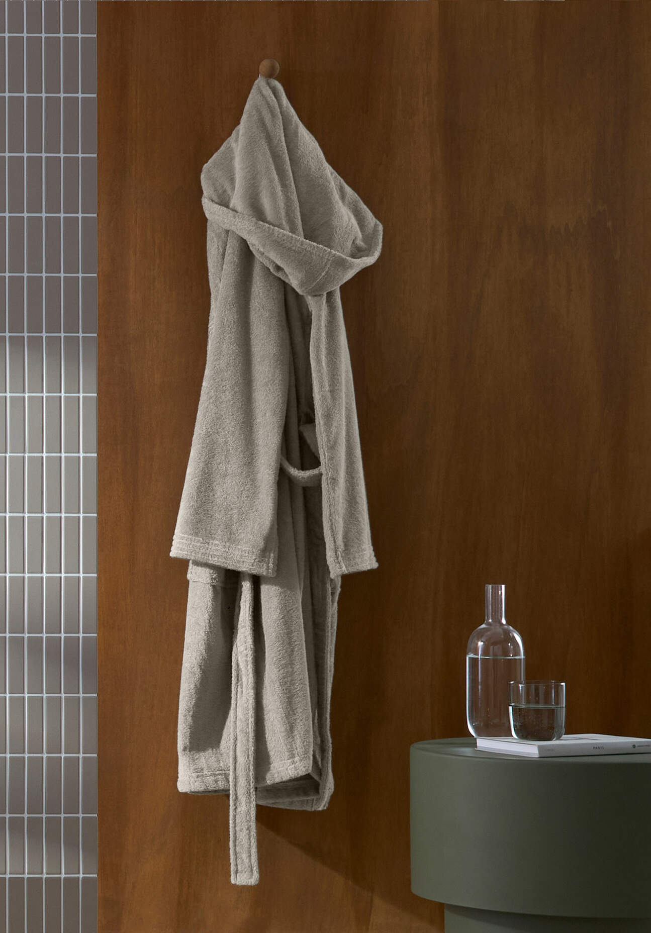 hessnatur Kurzer Bademantel Relaxed aus Bio-Baumwolle - beige GrösseS hessnatur Kurzer Bademantel Relaxed aus Bio-Baumwolle - beige GrösseS von hessnatur