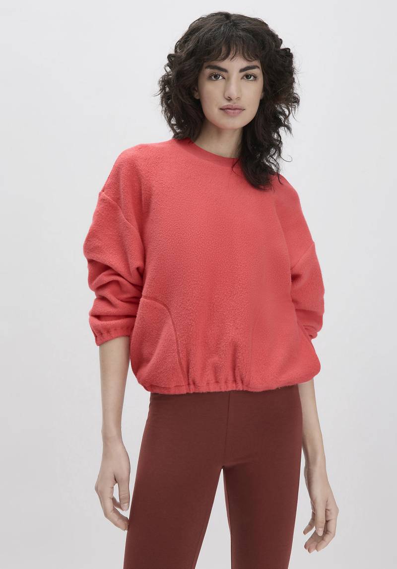 hessnatur Loungewear Fleece Sweatshirt Relaxed ACTIVE LIGHT aus Bio-Baumwolle - rot GrösseM von hessnatur