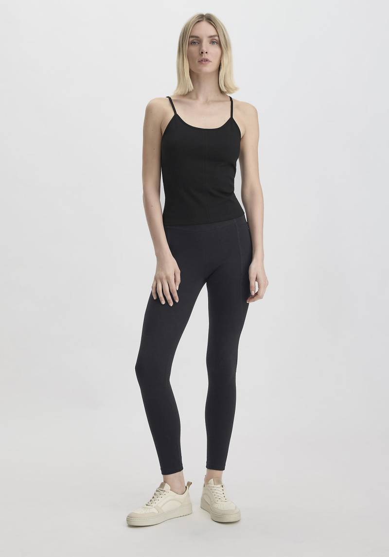 hessnatur Loungewear Leggings Fitted High Waist ACTIVE COMFORT aus Bio-Baumwolle - schwarz GrösseXL/l von hessnatur