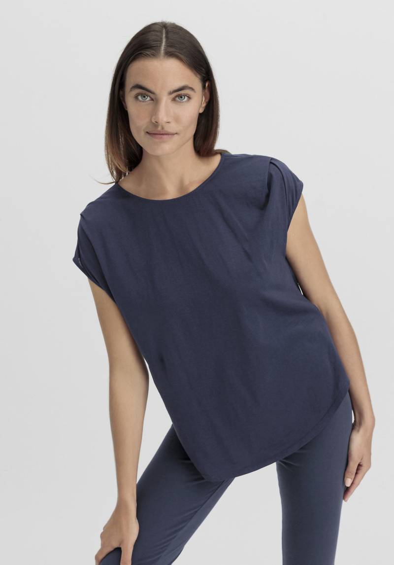 hessnatur Loungewear Shirt Relaxed ACTIVE LIGHT aus Bio-Baumwolle - blau Grösse34 von hessnatur