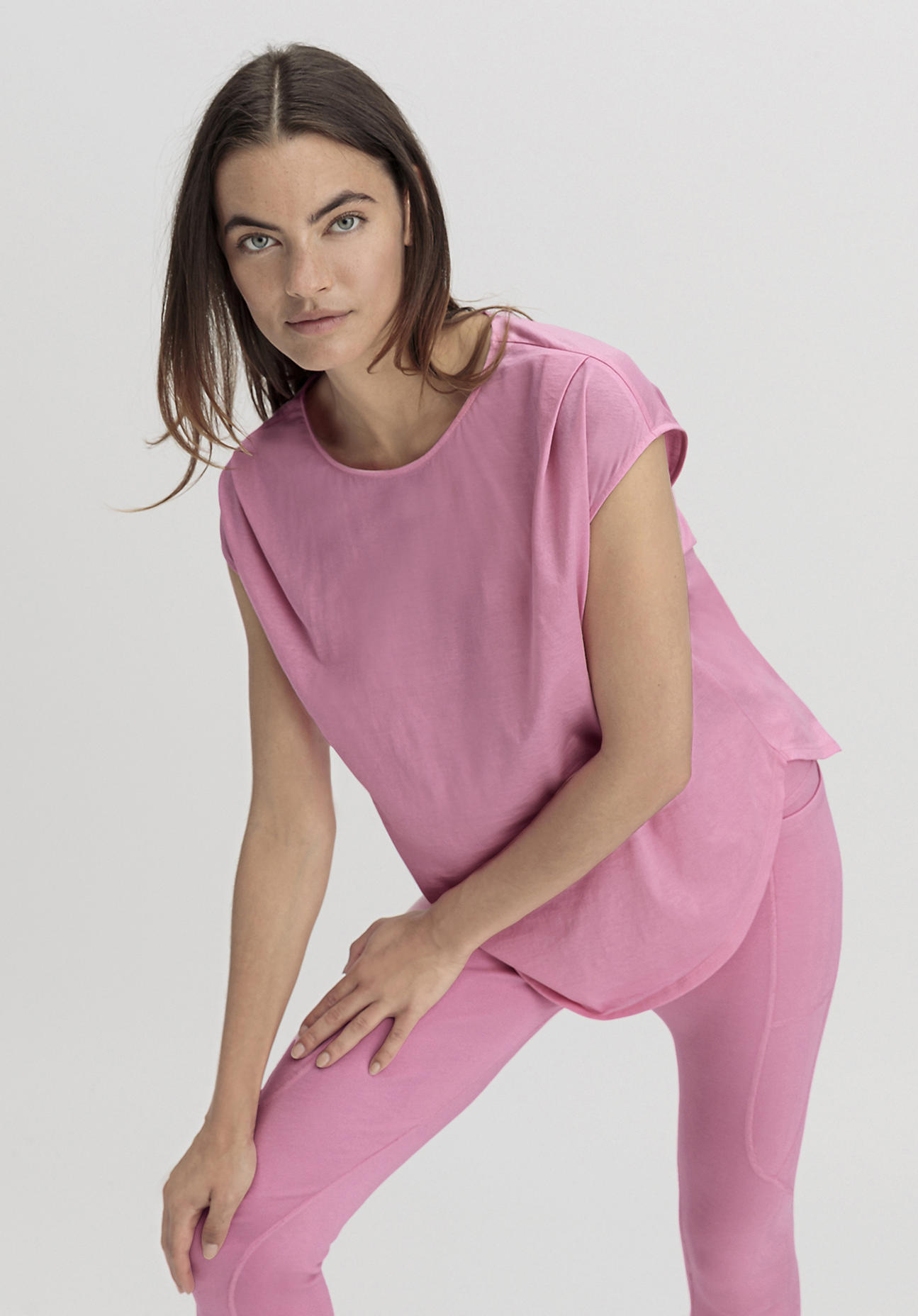 hessnatur Loungewear Shirt Relaxed ACTIVE LIGHT aus Bio-Baumwolle - rosa Grösse34 von hessnatur