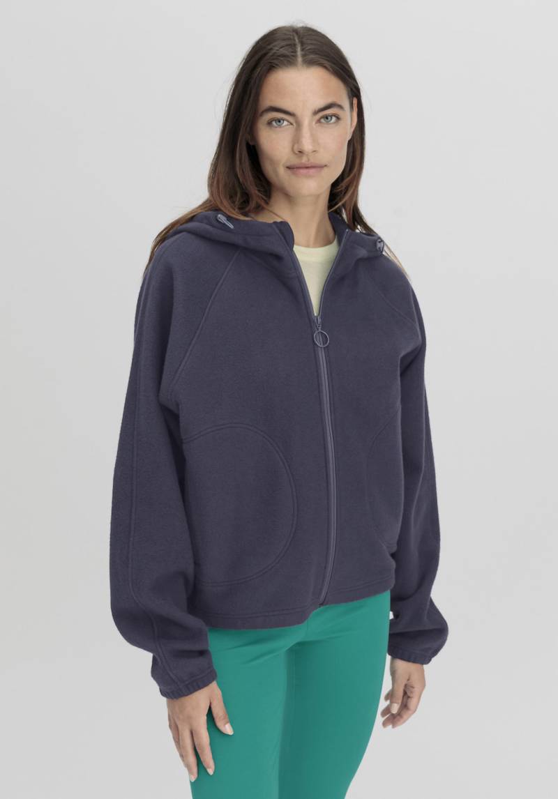 hessnatur Loungewear Softfleece Jacke Oversized ACTIVE COMFORT aus Bio-Baumwolle - lila GrösseM von hessnatur