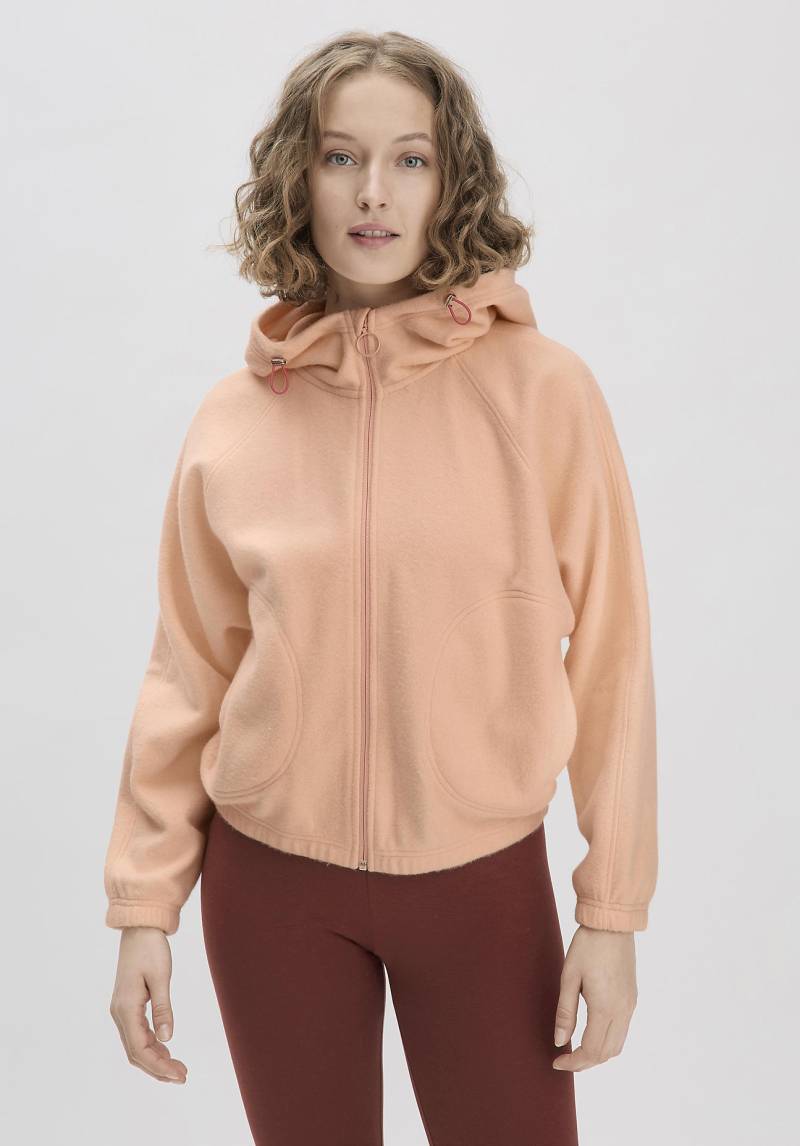 hessnatur Loungewear Softfleece Jacke Oversized ACTIVE COMFORT aus Bio-Baumwolle - orange GrösseL von hessnatur