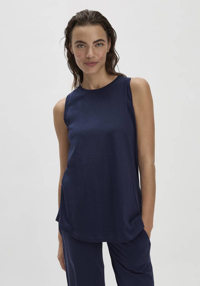 hessnatur Loungewear Top Regular ACTIVE LIGHT aus Bio-Baumwolle - blau Grösse40 von hessnatur