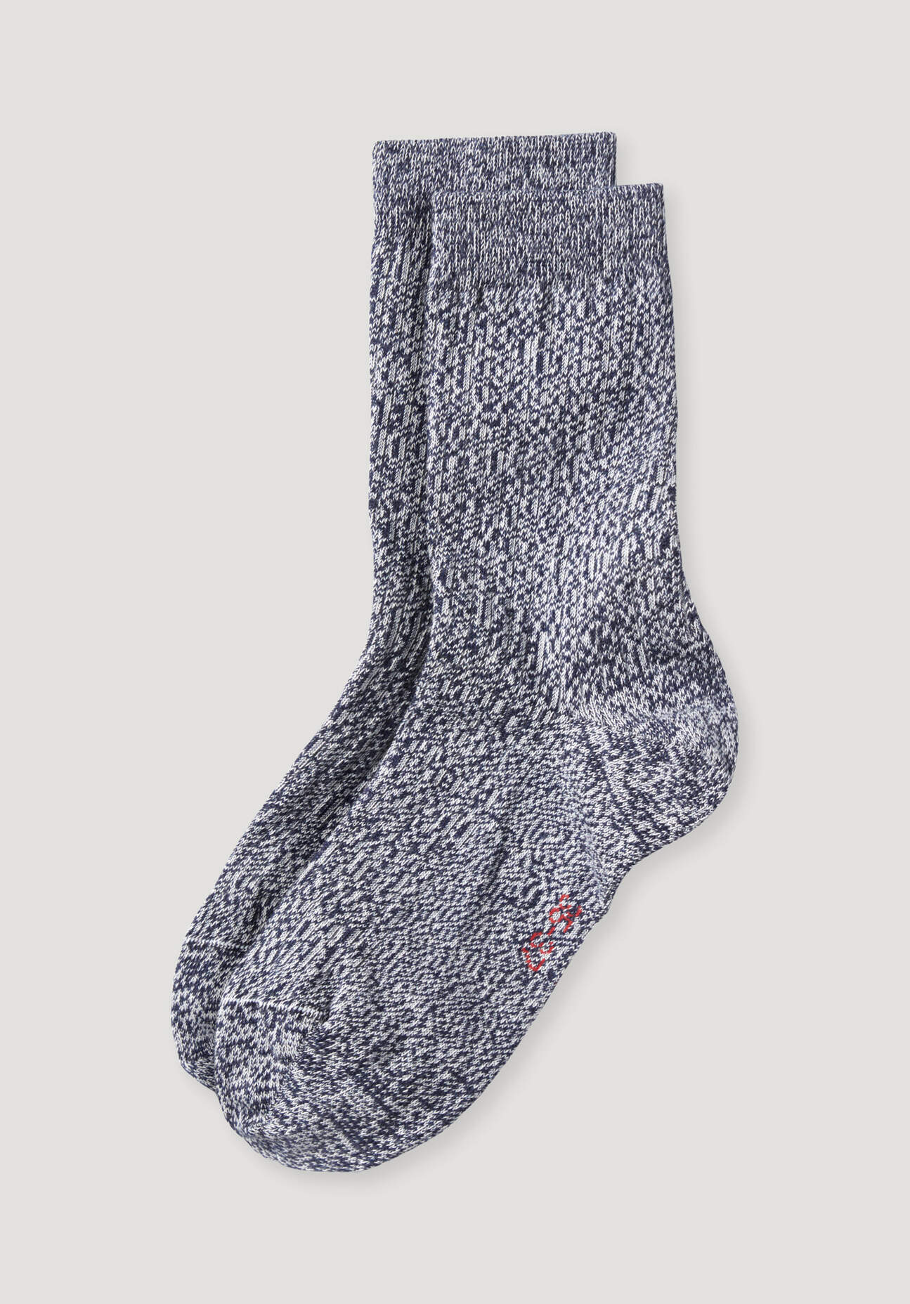 hessnatur Mouliné-Socken aus Bio-Baumwolle - blau Grösse35-37 von hessnatur