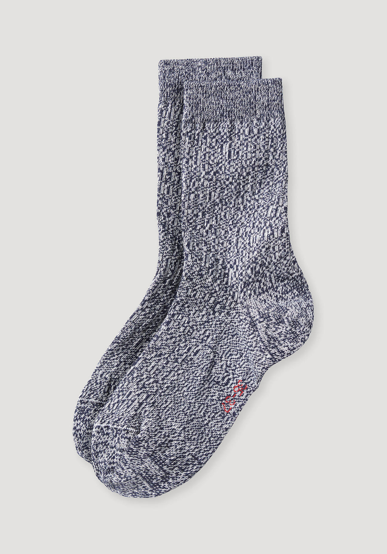 hessnatur Mouliné-Socken aus Bio-Baumwolle - blau Grösse38-40 von hessnatur