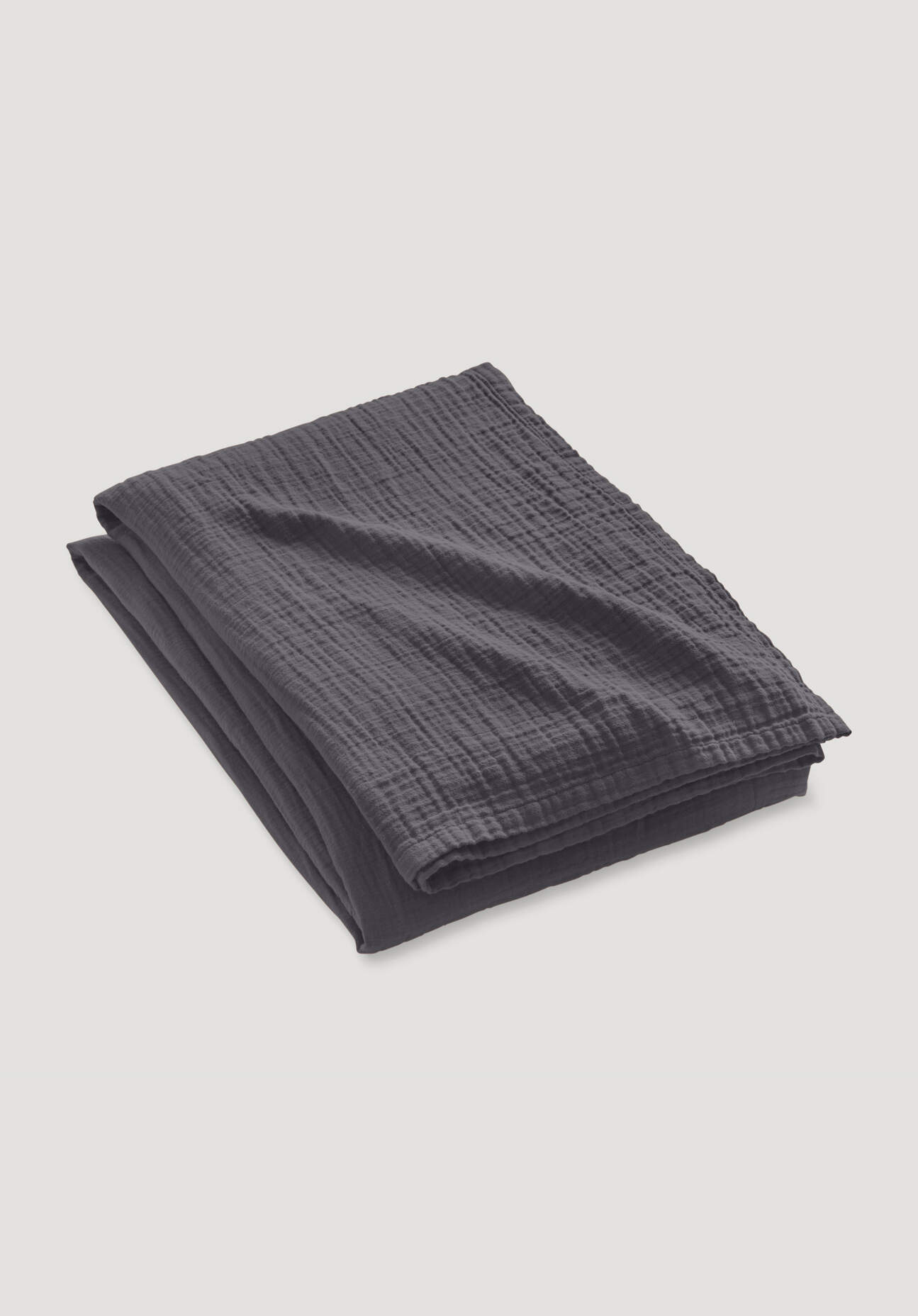 hessnatur Musselin-Decke aus Bio-Baumwolle - grau Grösse130x180 cm hessnatur Musselin-Decke aus Bio-Baumwolle - grau Grösse130x180 cm von hessnatur