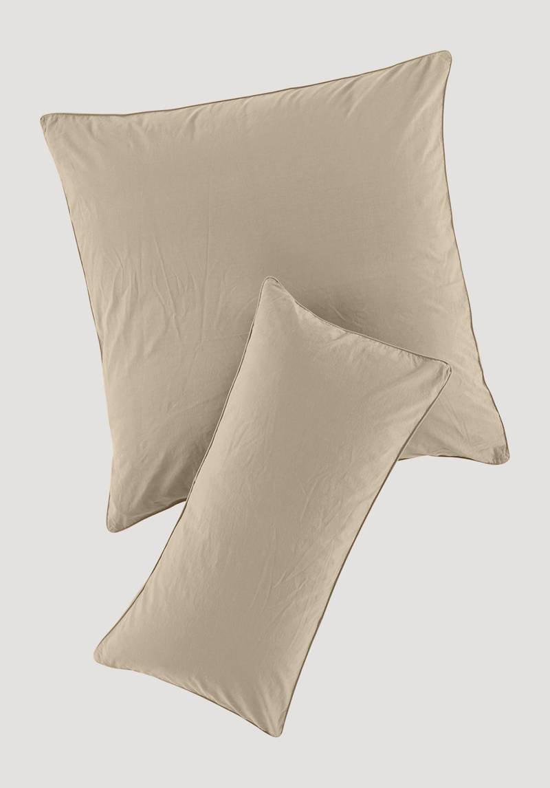 hessnatur Perkal Kissenbezug aus Bio-Baumwolle - beige Grösse80x80 cm von hessnatur