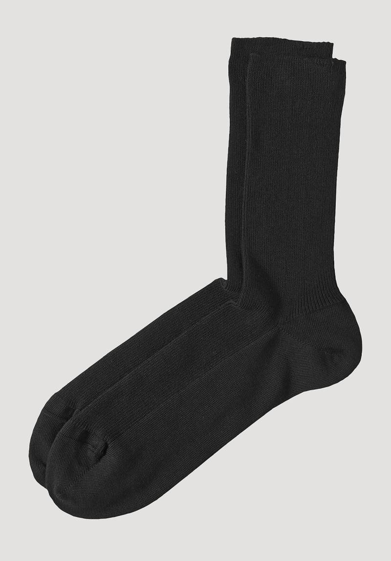 hessnatur Socken aus Bio-Baumwolle - schwarz Grösse38/39 von hessnatur