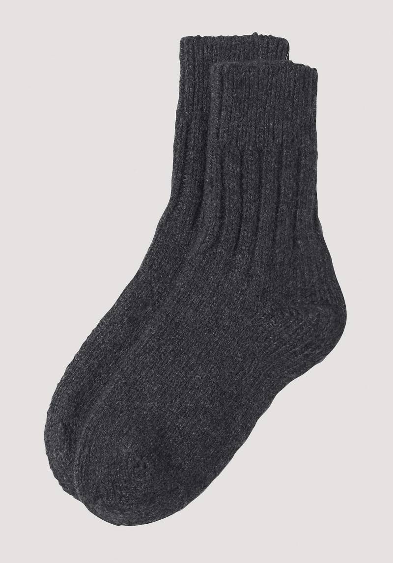 hessnatur Unisex Stricksocken aus Bio-Merinowolle - grau Grösse36/37 von hessnatur