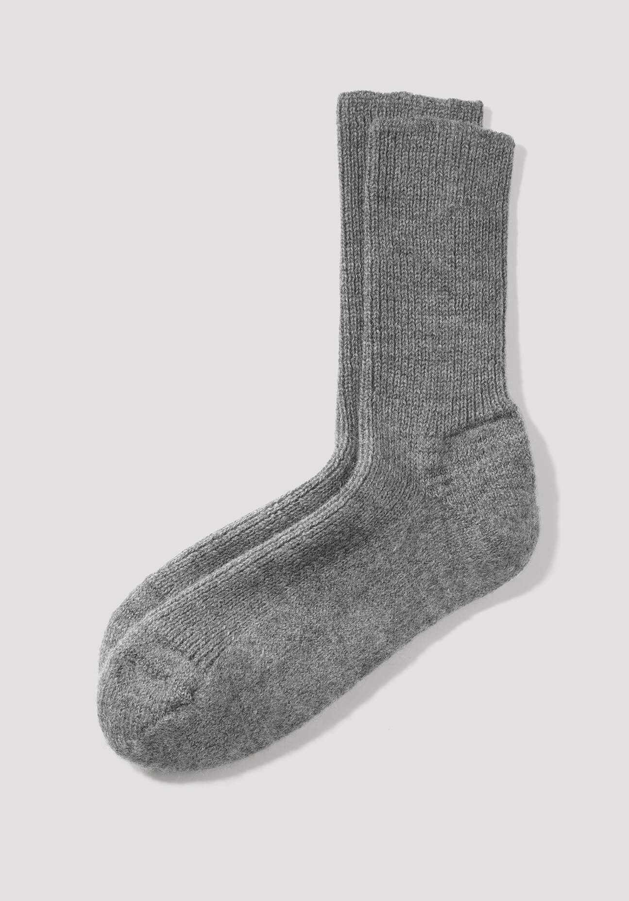 hessnatur Wollsocke aus Bio-Merinowolle - grau Grösse38/39 von hessnatur