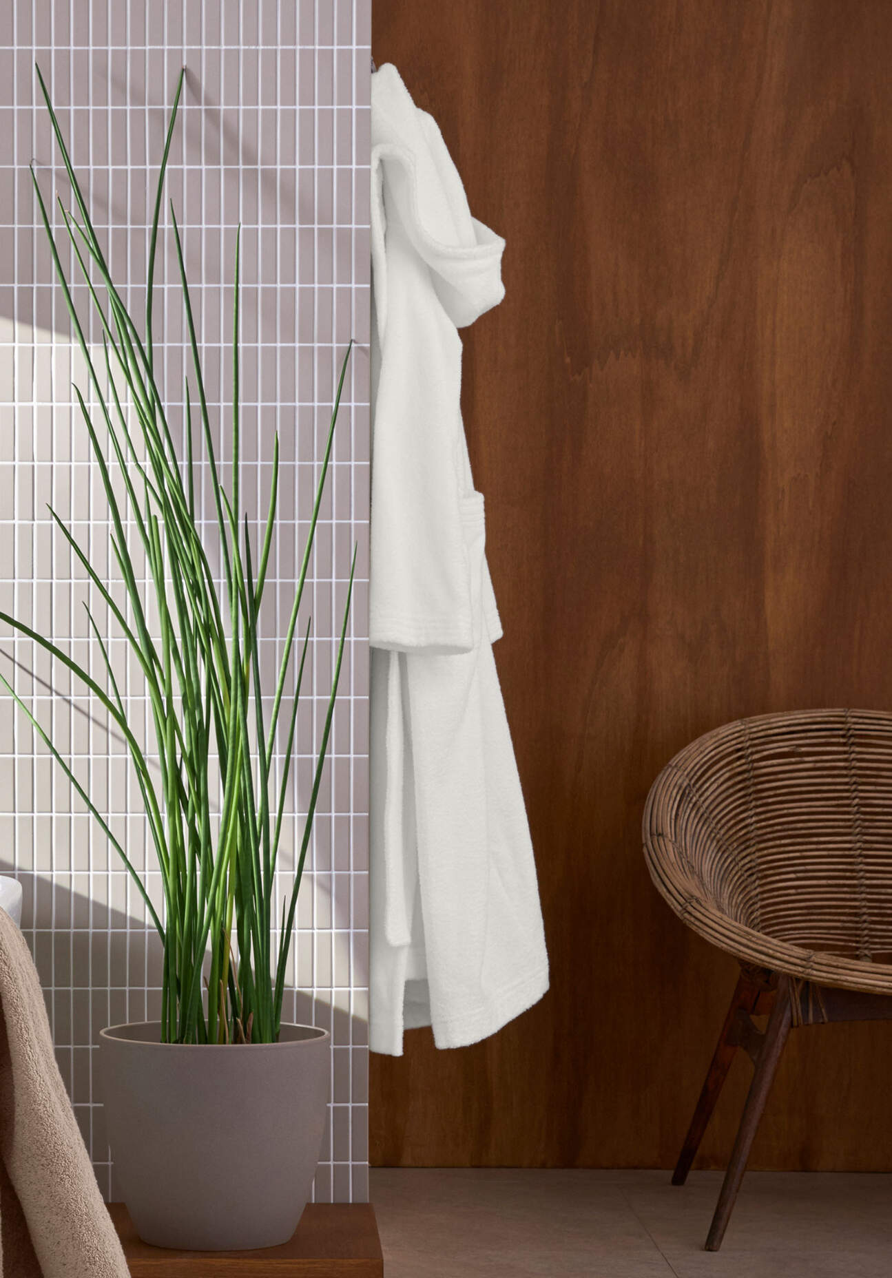 hessnatur langer Bademantel Relaxed aus Bio-Baumwolle - weiß GrösseXS hessnatur langer Bademantel Relaxed aus Bio-Baumwolle - weiß GrösseXS von hessnatur