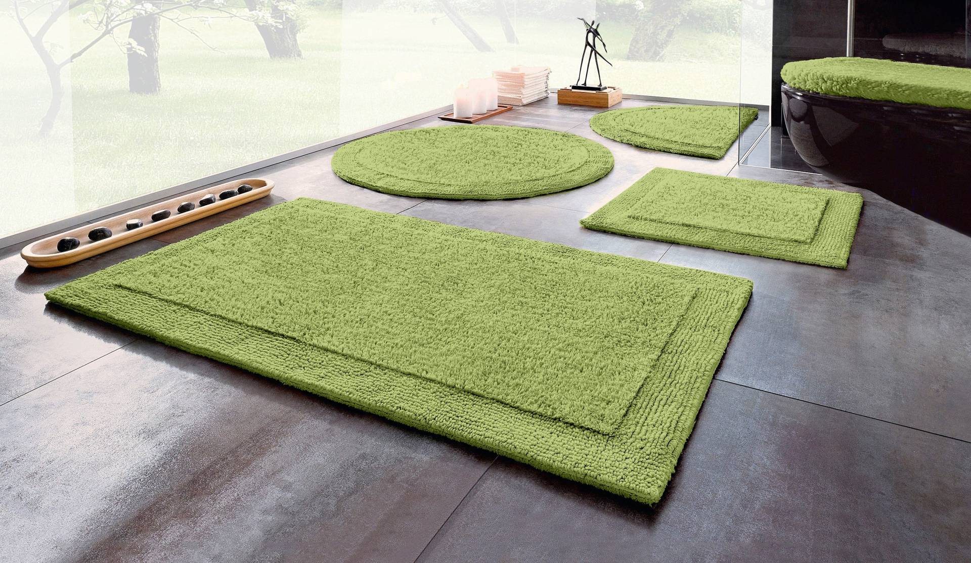 my home Badematte »Kapra, Badvorleger, Badezimmer Teppich«, beidseitig nutzbar-fussbodenheizungsgeeignet-strapazierfähig, mit Bordüre, Badteppich, Badematte my home Badematte »Kapra, Badvorleger, Badezimmer Teppich«, beidseitig nutzbar-fussbodenheizungsgeeignet-strapazierfähig, mit Bordüre, Badteppich, Badematte von My Home