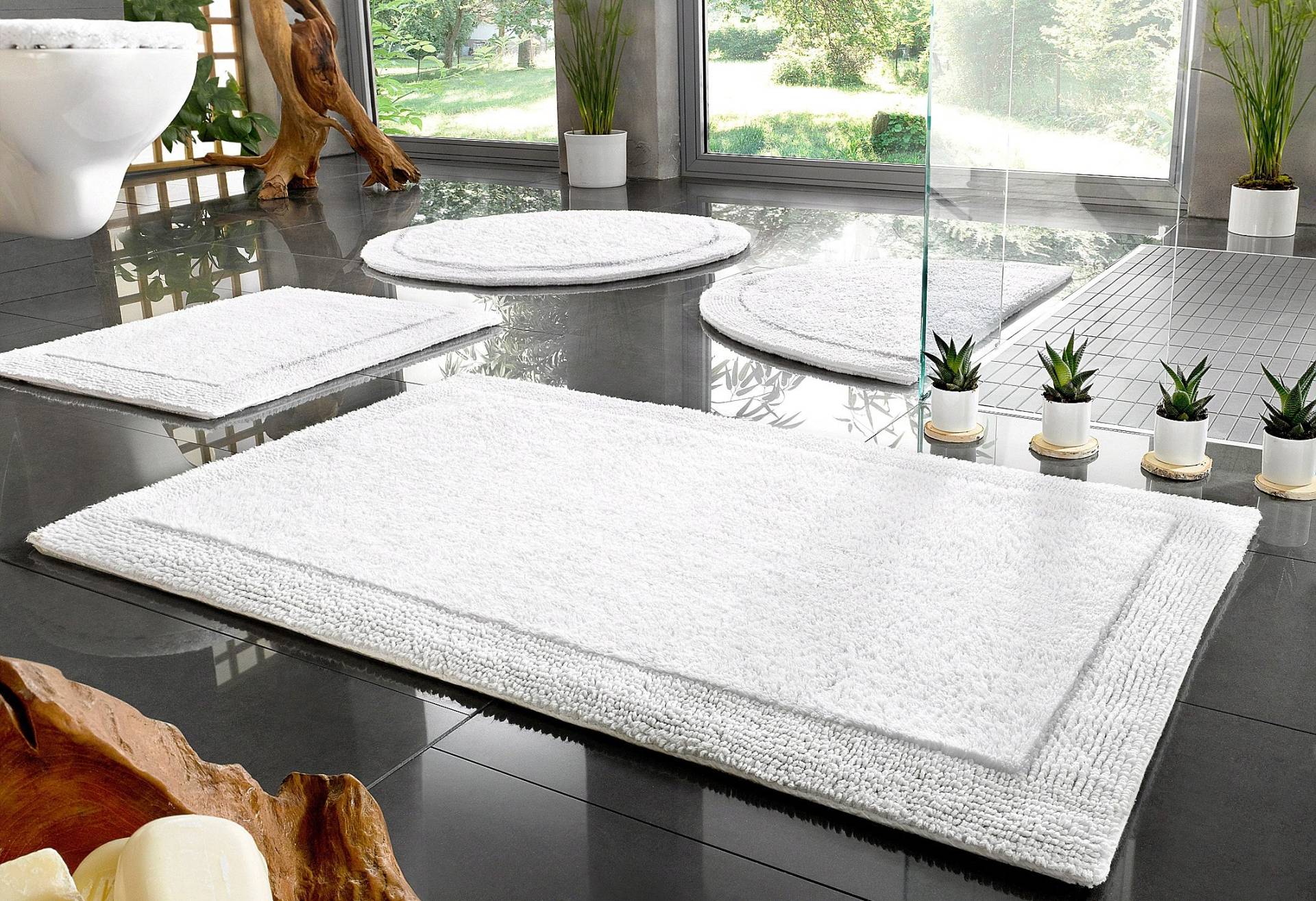 my home Badematte »Kapra, Badvorleger, Badezimmer Teppich«, beidseitig nutzbar-fussbodenheizungsgeeignet-strapazierfähig, mit Bordüre, Badteppich, Badematte my home Badematte »Kapra, Badvorleger, Badezimmer Teppich«, beidseitig nutzbar-fussbodenheizungsgeeignet-strapazierfähig, mit Bordüre, Badteppich, Badematte von My Home