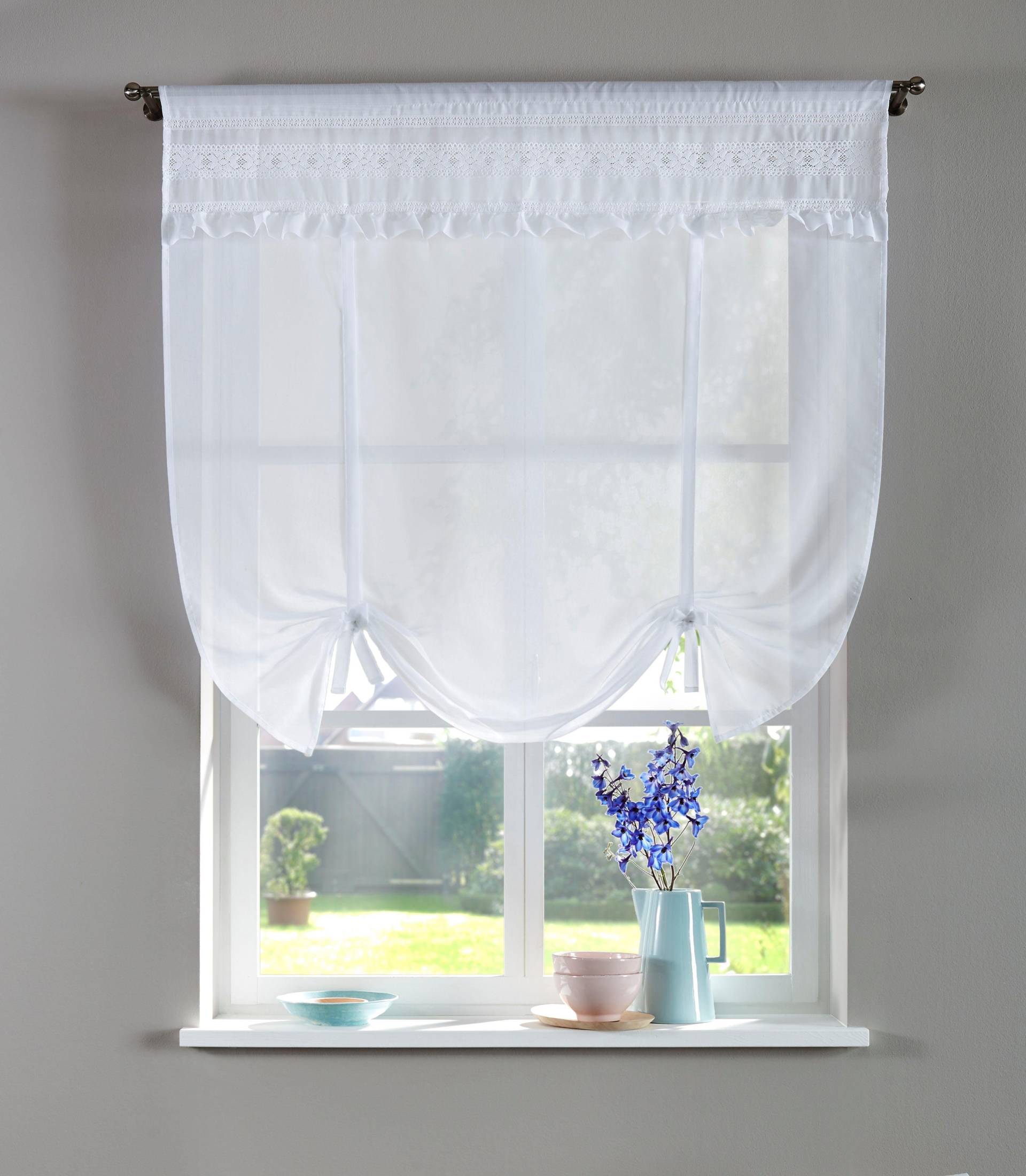 Home affaire Bindegardine »LISA«, (1 St.), transparent, Bindegardine mit echter Spitze Home affaire Bindegardine »LISA«, (1 St.), transparent, Bindegardine mit echter Spitze von home affaire