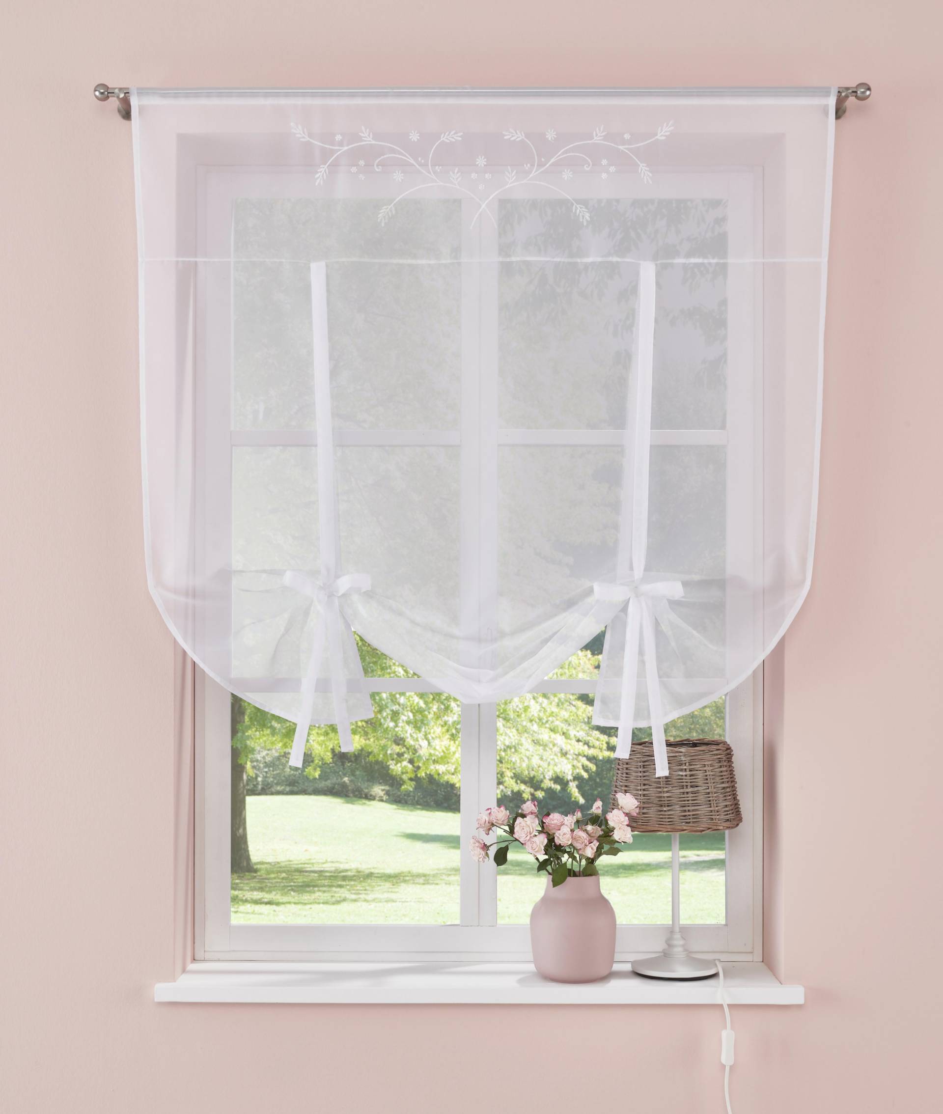 Home affaire Gardine »Lulu«, (1 St.), transparent, Voile mit Stickerei Home affaire Gardine »Lulu«, (1 St.), transparent, Voile mit Stickerei von home affaire