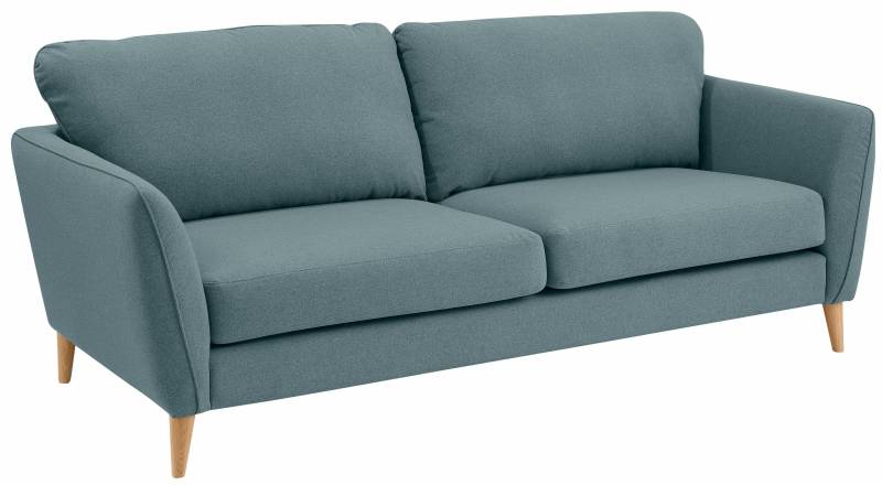 Home affaire 3-Sitzer »MARSEILLE Sofa 206 cm«, mit Massivholzbeinen aus Eiche, verschiedene Bezüge und Farbvarianten von home affaire