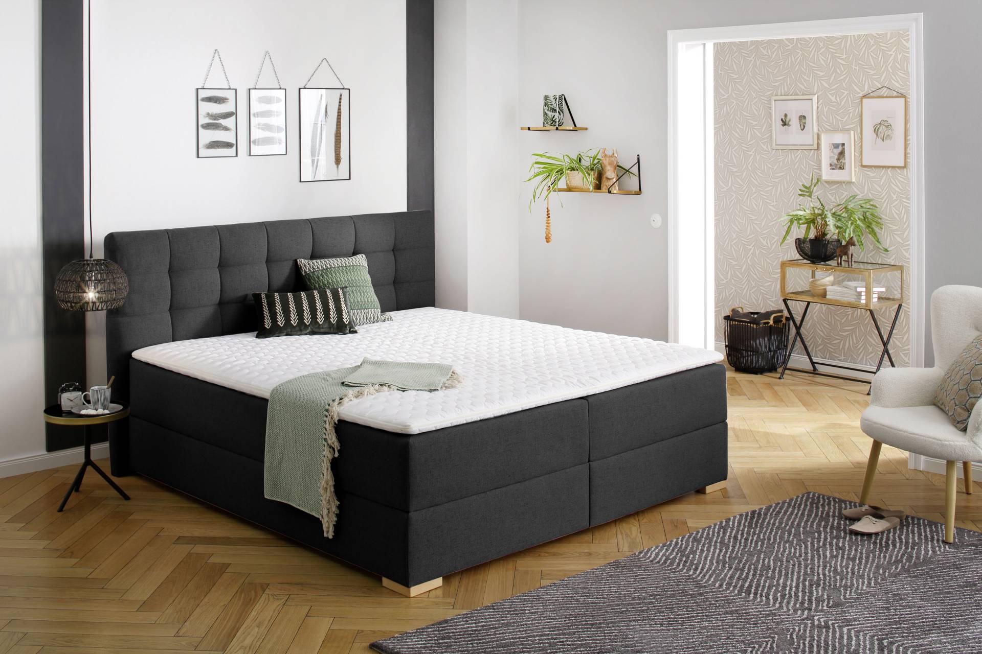 Home affaire Boxbett »Olivet«, in 4 Farben, 4 Breiten, 2 Matratzenarten, auch in Überlänge 220 cm von home affaire