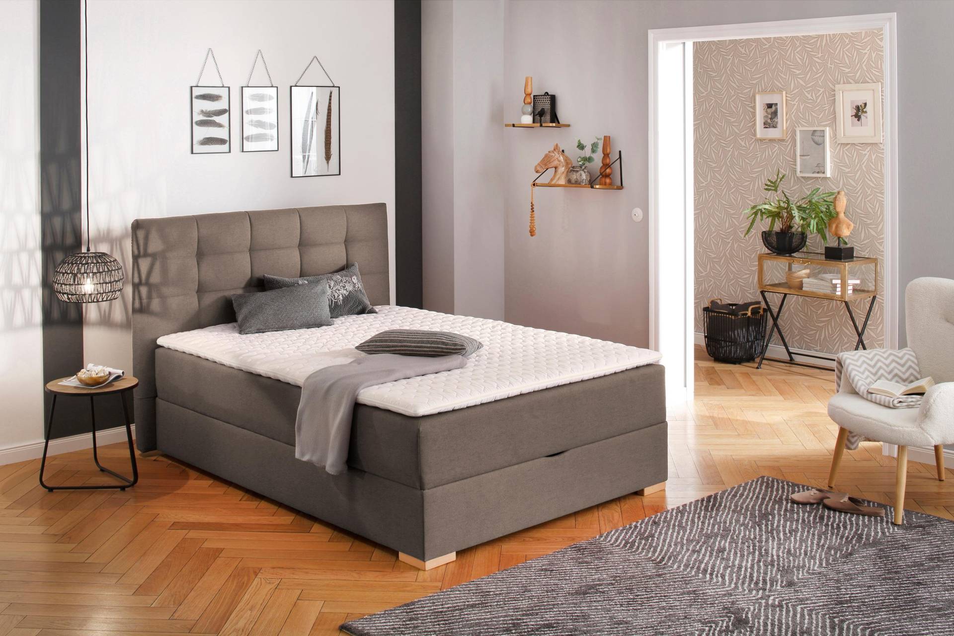 Home affaire Boxbett »Olivet«, in 4 Farben, 4 Breiten, 2 Matratzenarten, auch in Überlänge 220 cm von home affaire