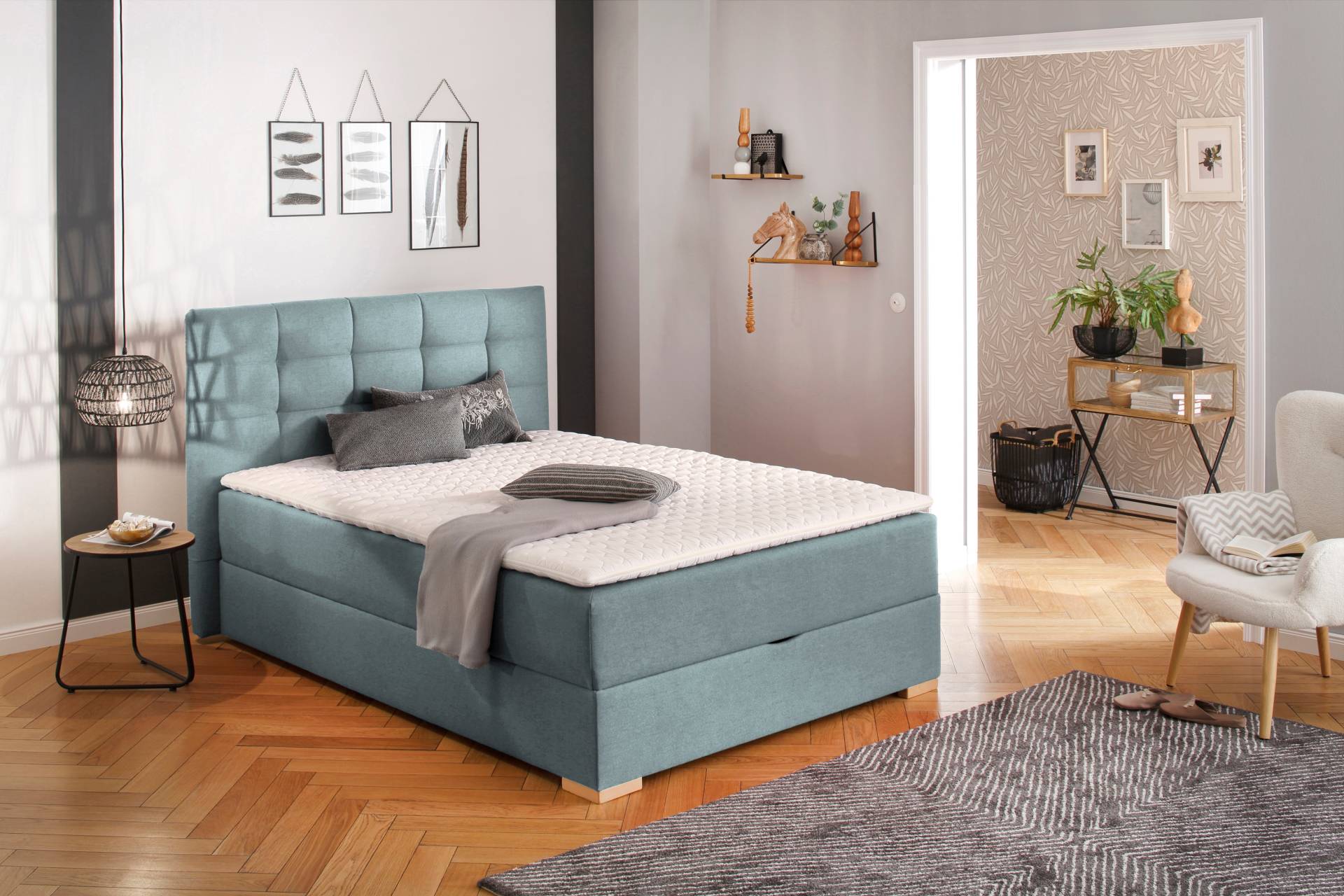 Home affaire Boxbett »Olivet«, in 4 Farben, 4 Breiten, 2 Matratzenarten, auch in Überlänge 220 cm von home affaire