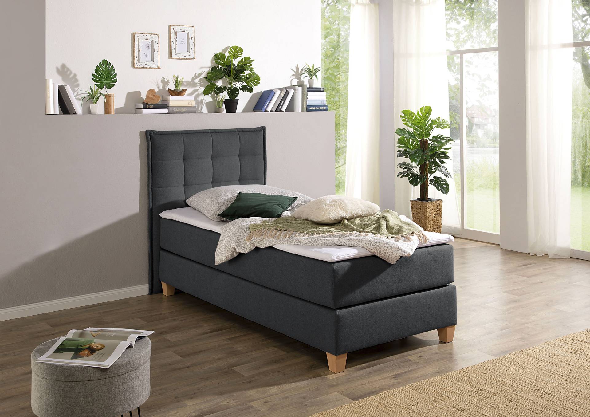 Home affaire Boxspringbett, inklusive Komfortschaum-Topper von home affaire