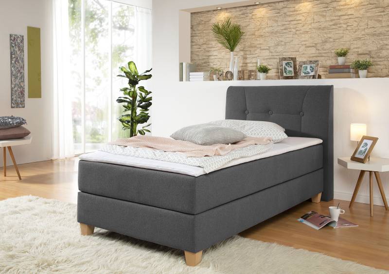 Home affaire Boxspringbett »Calloway«, inkl. Topper, XXL-Ausführung, in 4 Farben, 5 Breiten, 3 Matratzenarten von home affaire