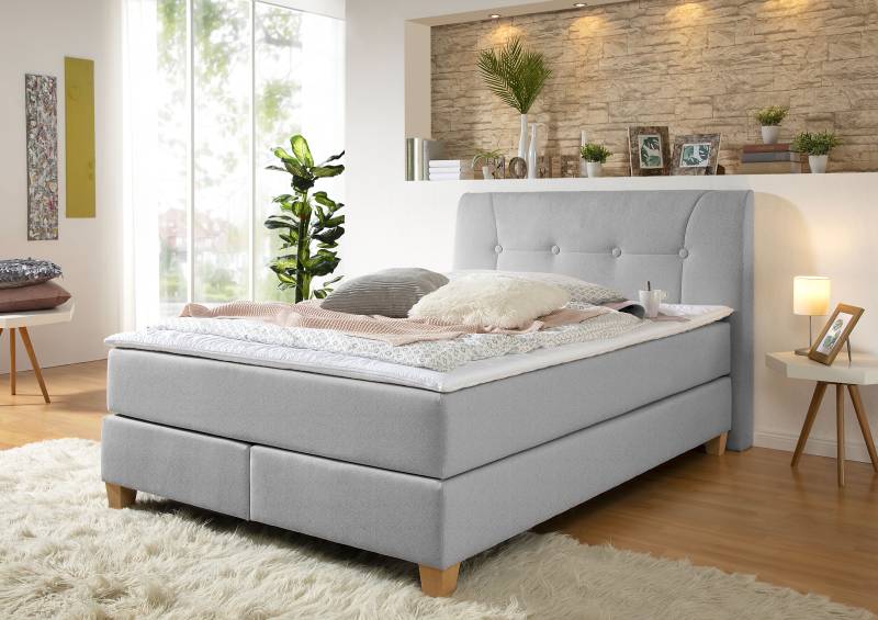 Home affaire Boxspringbett »Calloway«, inkl. Topper, XXL-Ausführung, in 4 Farben, 5 Breiten, 3 Matratzenarten von home affaire