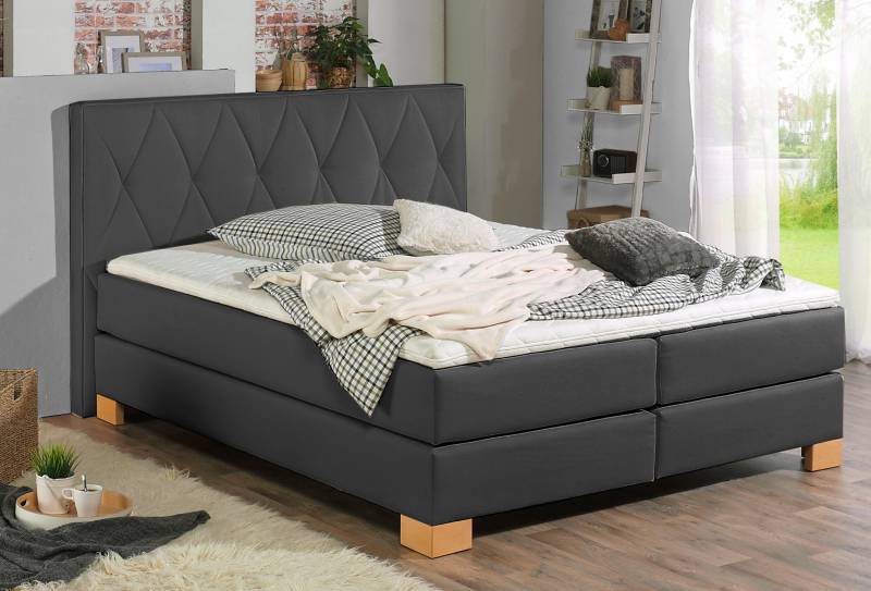 Home affaire Boxspringbett »Merino«, incl. Kaltschaumtopper, 5, Breiten, 2 Härtegrade, 3 Ausführungen von home affaire