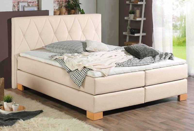 Home affaire Boxspringbett »Merino«, incl. Kaltschaumtopper, 5, Breiten, 2 Härtegrade, 3 Ausführungen von home affaire