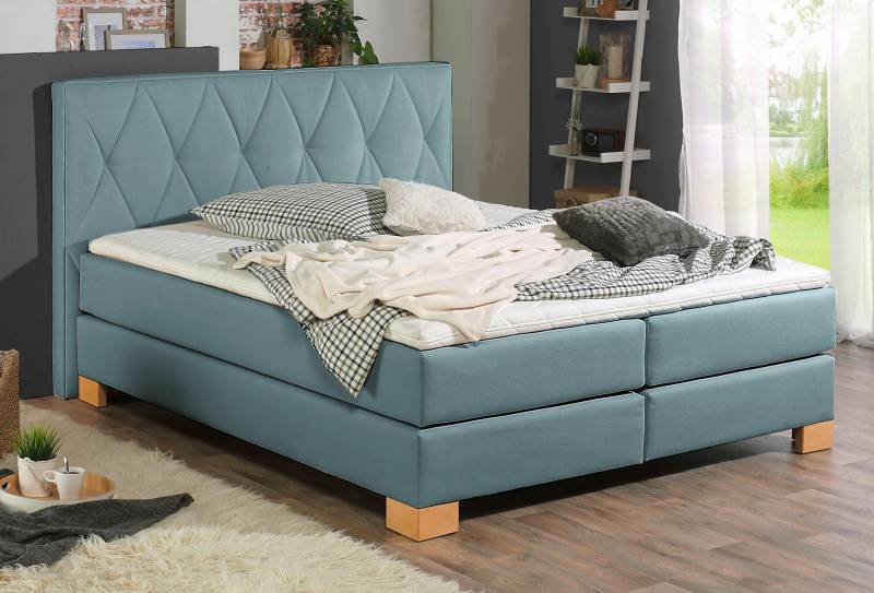 Home affaire Boxspringbett »Merino«, incl. Kaltschaumtopper, 5, Breiten, 2 Härtegrade, 3 Ausführungen von home affaire