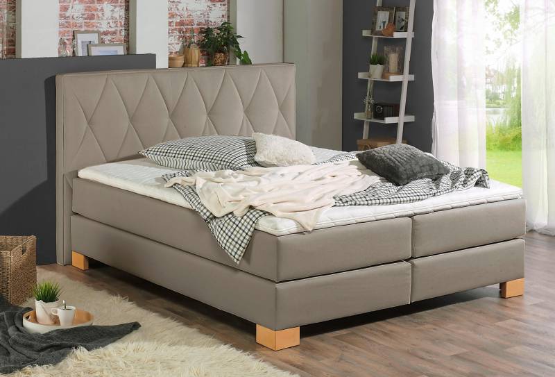 Home affaire Boxspringbett »Merino«, incl. Kaltschaumtopper, 5, Breiten, 2 Härtegrade, 3 Ausführungen von home affaire