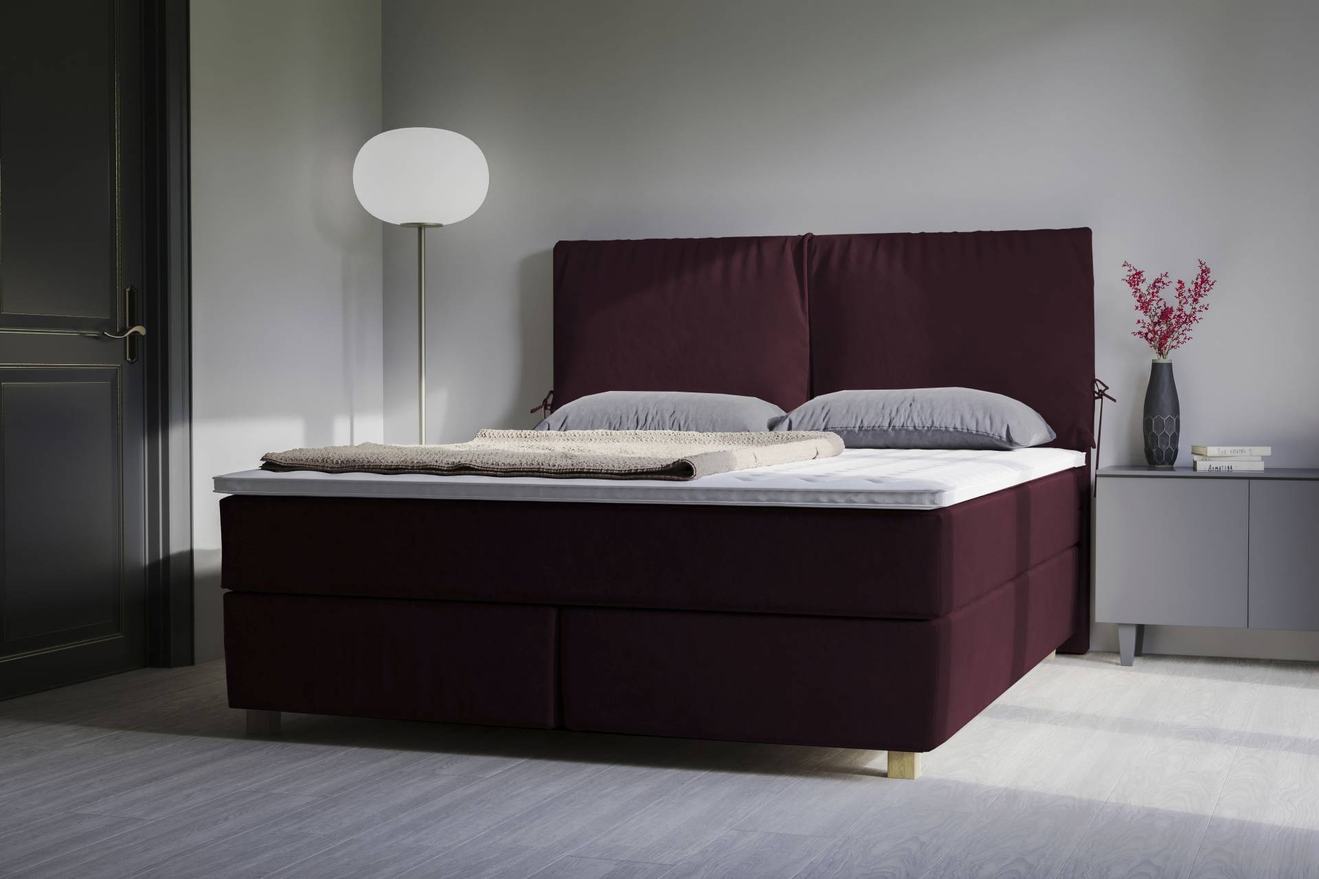 Home affaire Boxspringbett »Nele«, inkl. Topper im schlichtem Design von home affaire