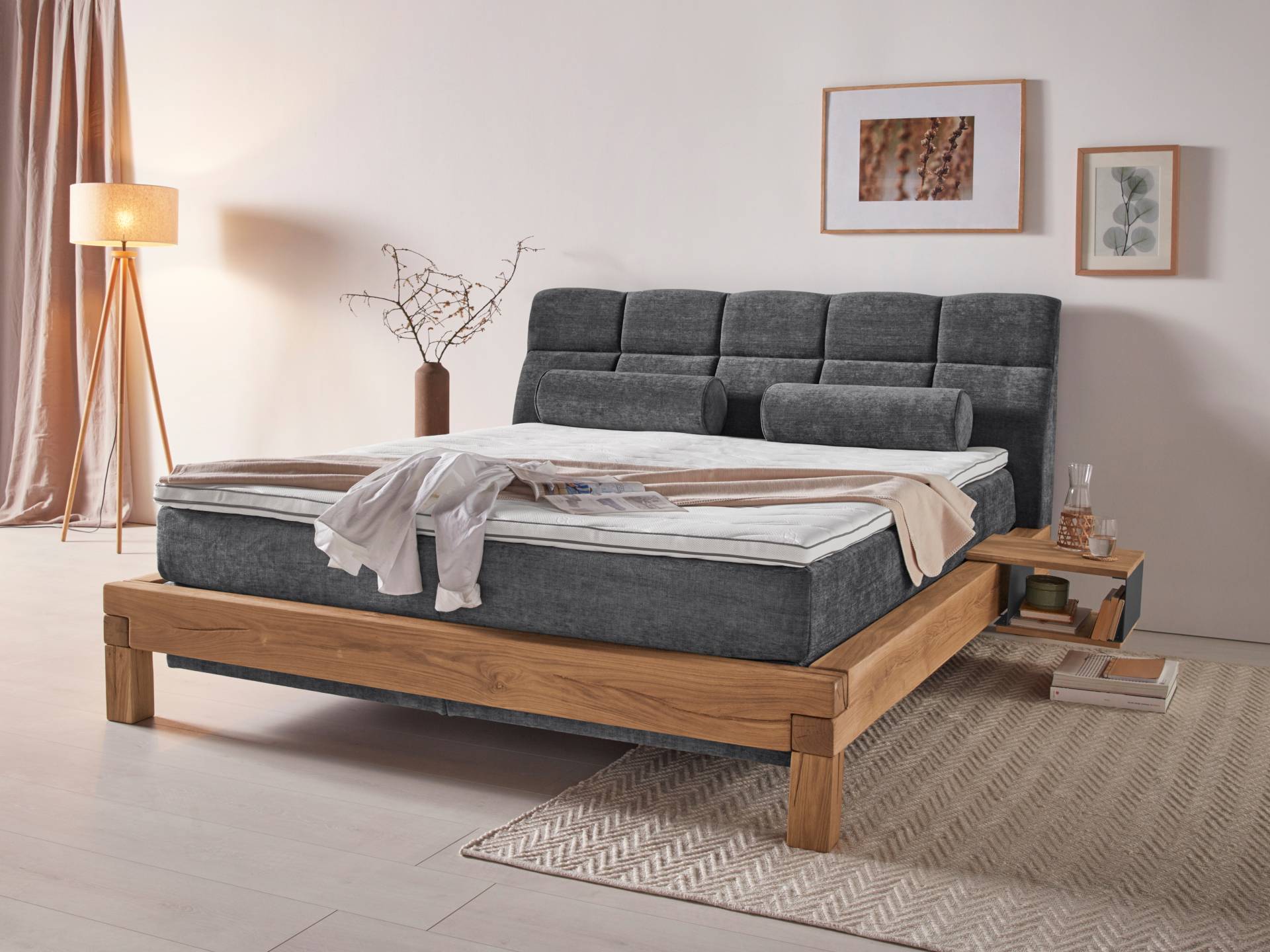 Home affaire Boxspringbett »Villads«, Liegefläche: 180/200 cm, Inside-Boxspring-Unterbau, recycelte Stoffe von home affaire